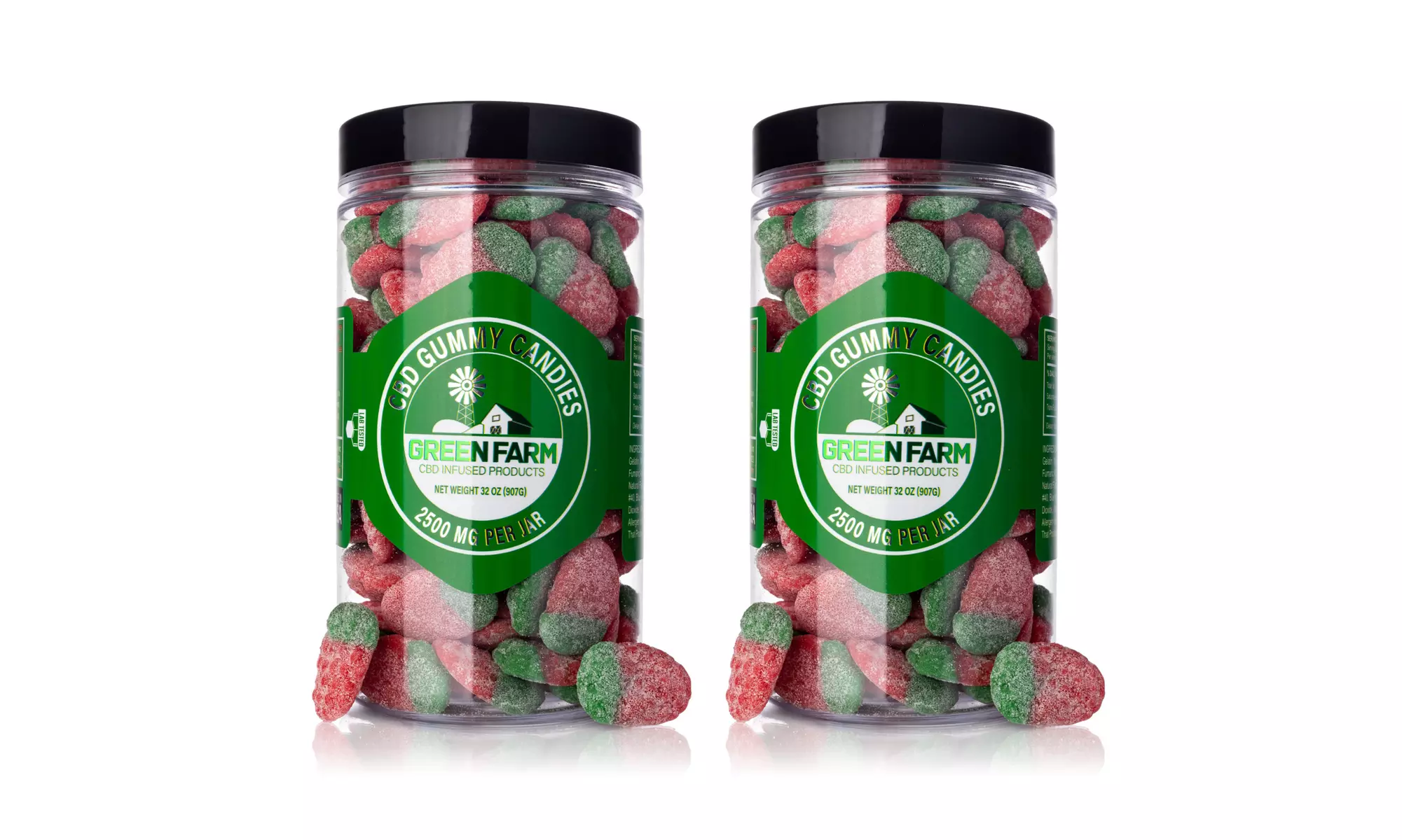 Sour Strawberry CBD Infused Gummy Candy from Green Farm (500MG-5000MG)