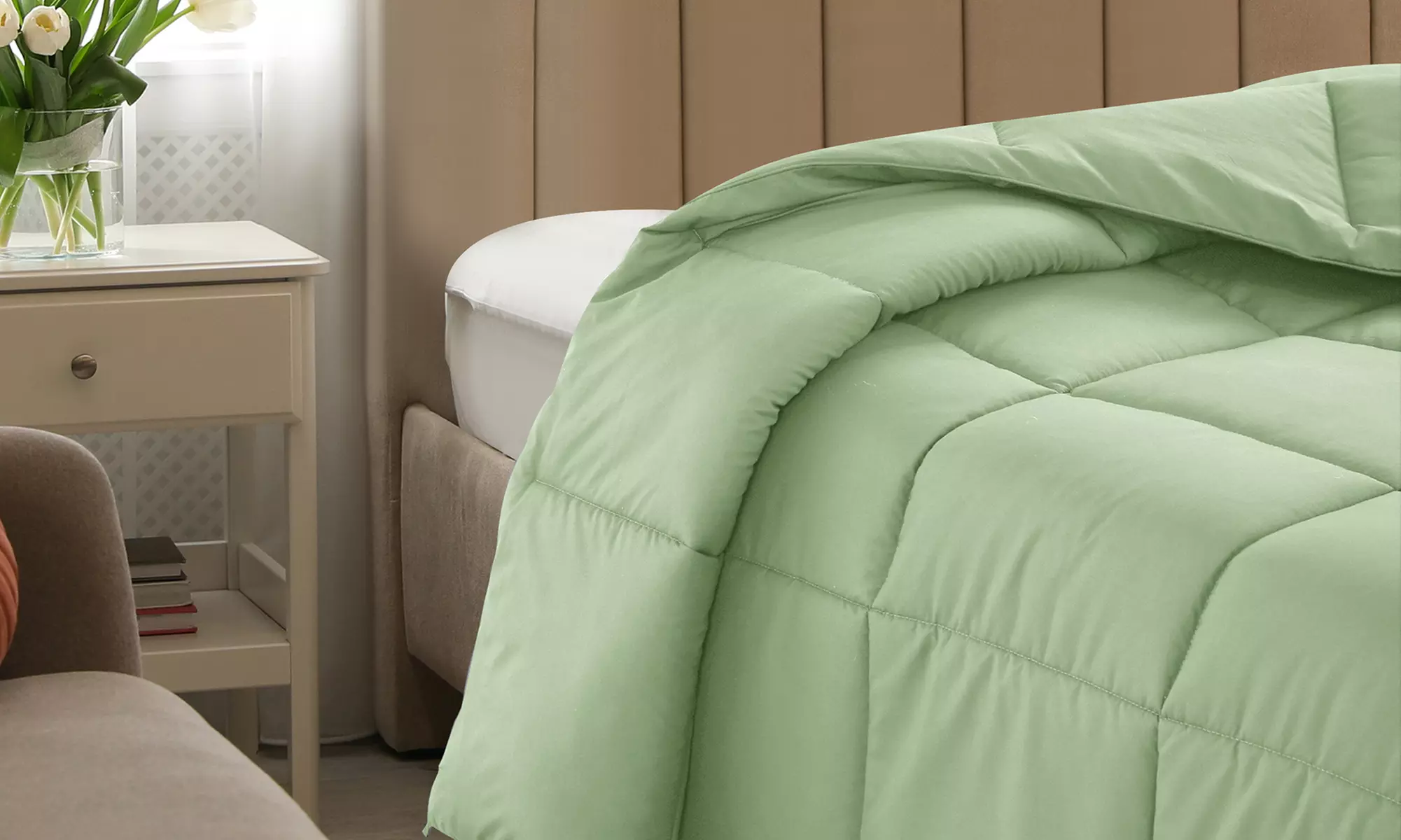 Lux Decor Soft Plush Box Stitch All Season Down Alternative Comforter