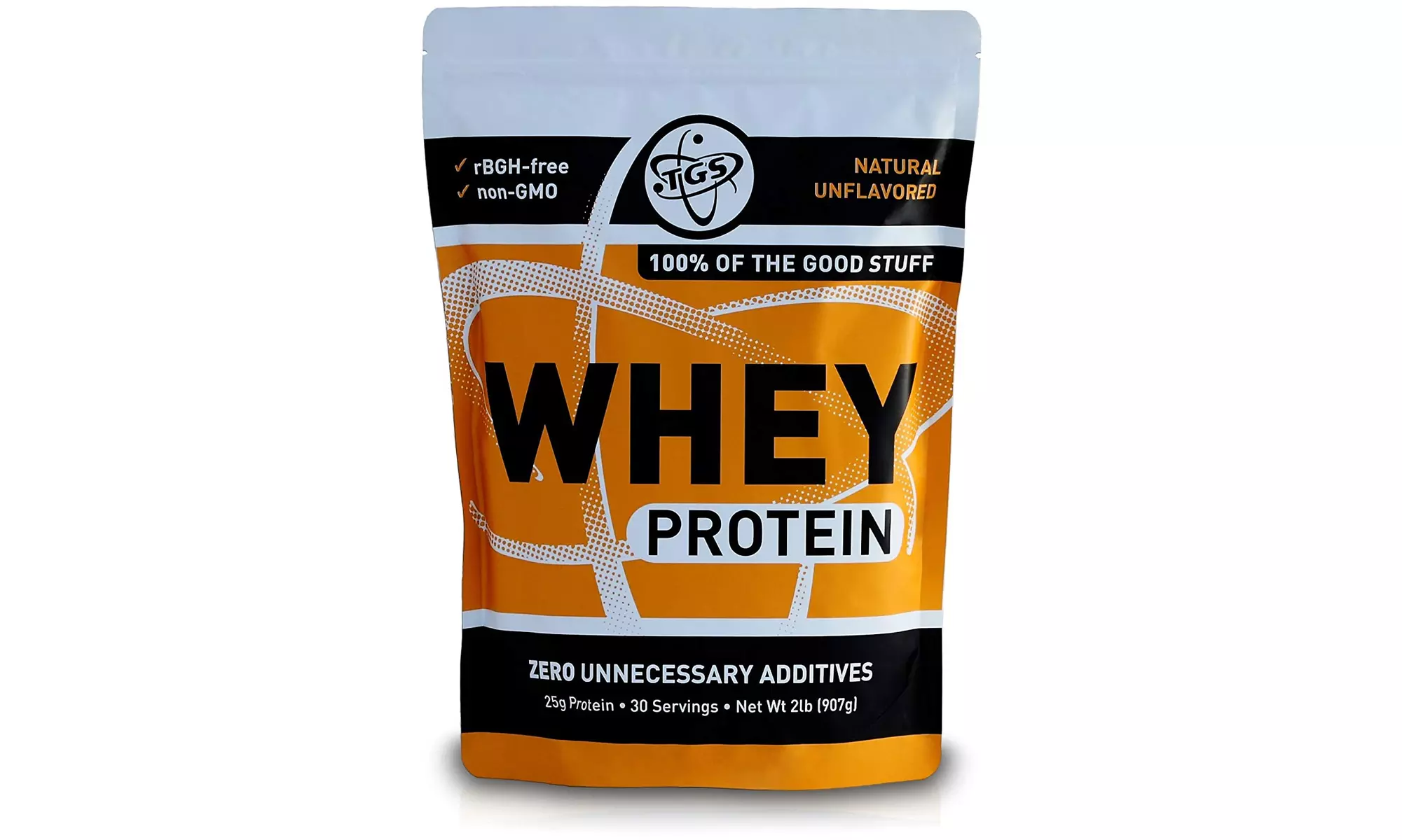 TGS All Natural Whey Protein Powder, Unflavored, 2 lb - Second Medium