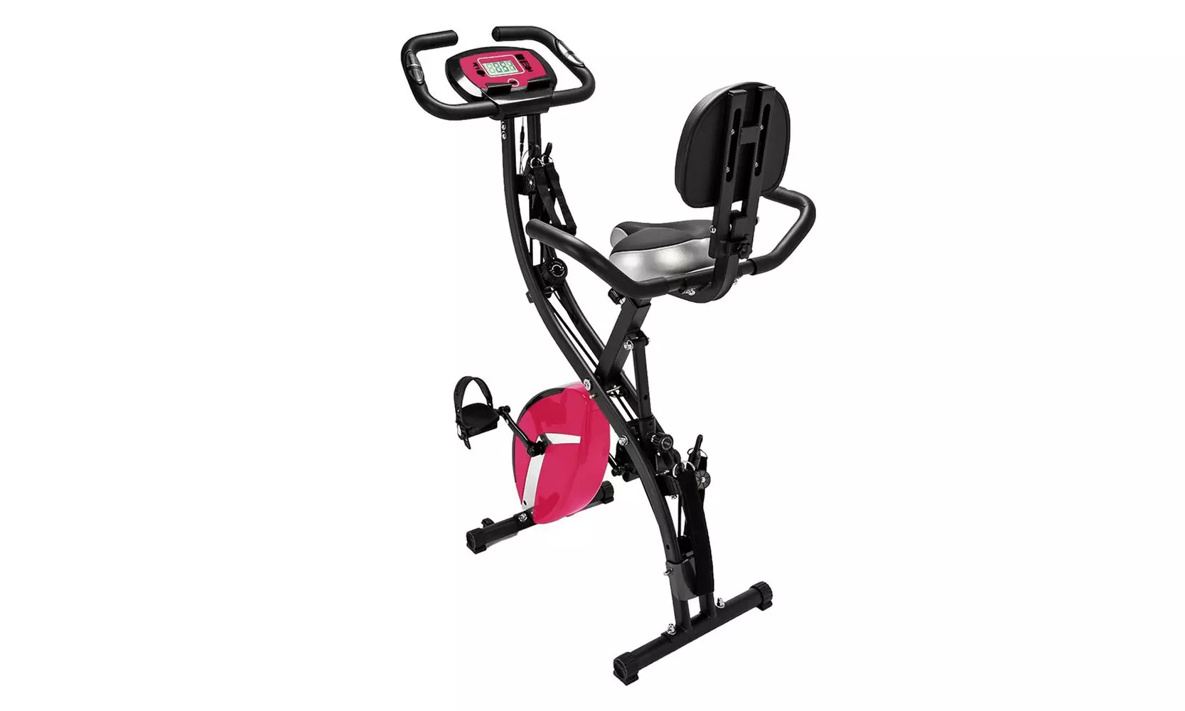 Folding Upright Bike, X Bike Exericse Equipment, Pink - Primary Image