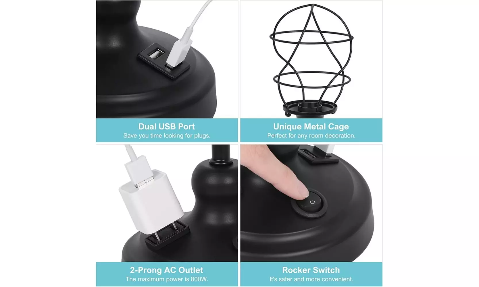 Creative table lamp Modern Bedside Light Fixtures for Bedroom Living Room