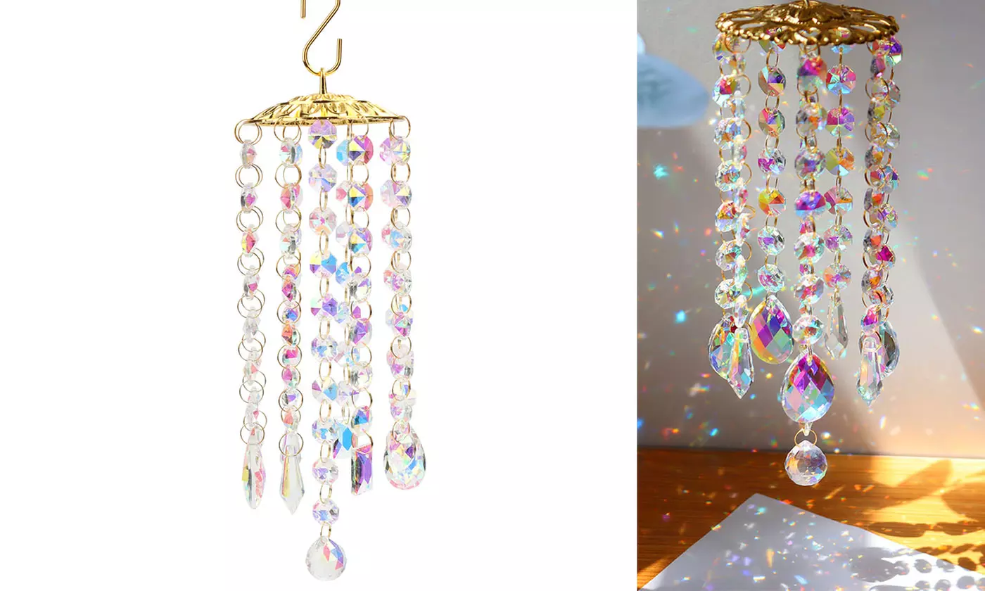 Crystal Prisms Hanging Suncatcher Pendant Wind Chimes - Primary Image