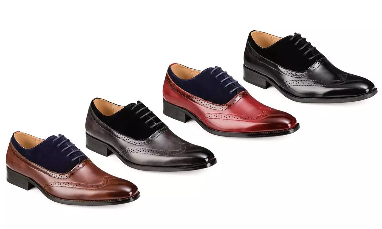 Gino Vitale Men's 2-Tone Wingtip Dress Shoes - Primary Image