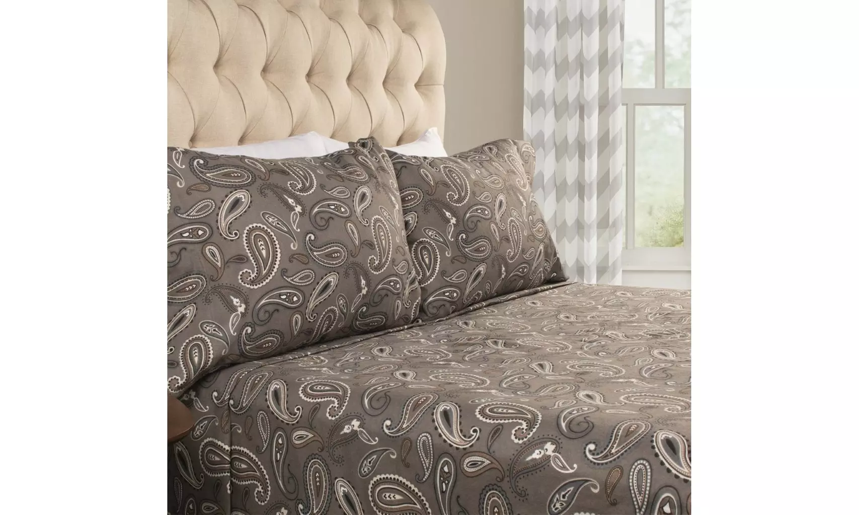 Superior Cotton Flannel Floral Paisley Deep Pocket Bed Sheet Set