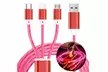 3-in-1 Flowing Luminous LED Fast Charging Cable  (3.3ft) - Second Medium