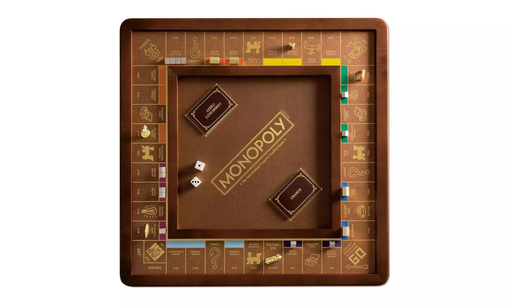 WS Game Company Monopoly Luxury Edition Wooden Board Game - Primary Image
