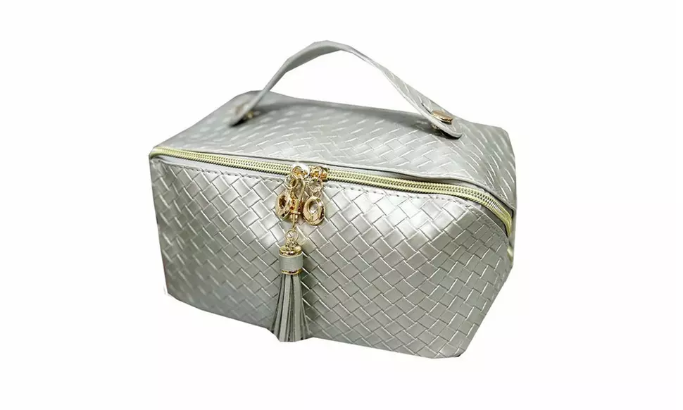 Large Capacity Lay Flat Makeup Bag Travel Cosmetic Bag Multifunctional Storage