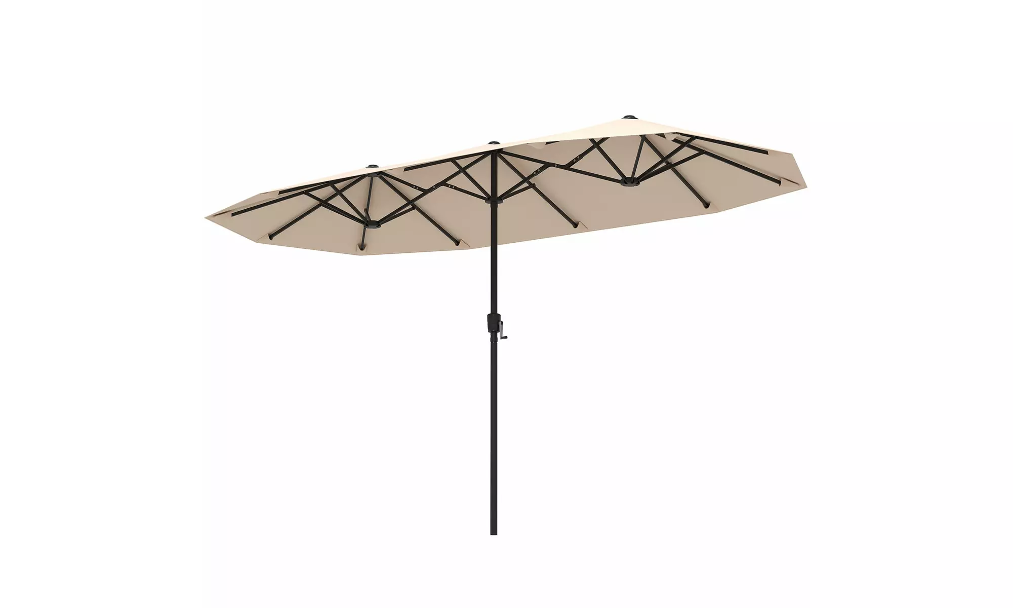 Costway 13ft Outdoor Double-Sided Table Umbrella with Optional LED Lights