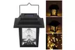 2 Pack Outdoor Solar Hanging Lantern Light LED Candle Yard Landscape Garden Lamp - Second Medium