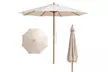 Costway 10FT Patio Wooden Market Table Umbrella Pulley with 8 Bamboo Ribs - Second Medium