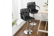 2pcs White/Black Bar Stools Swivel Chair Kitchen Gas Lift Island Stool - Second Medium