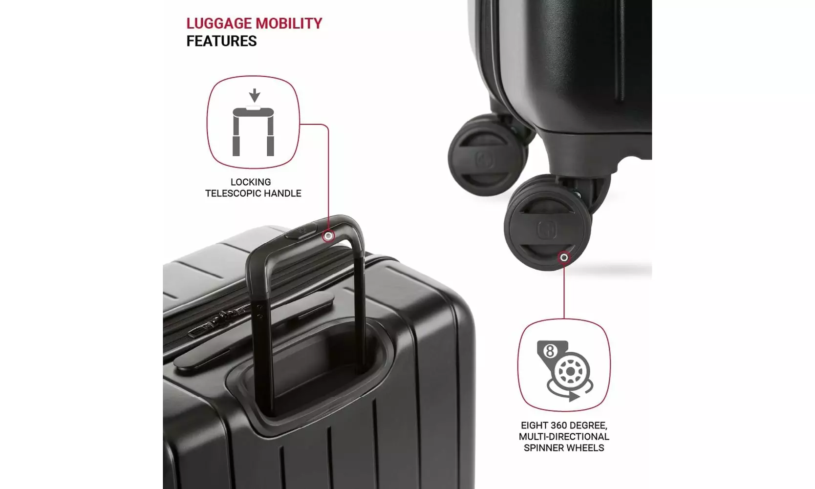 SwissGear Wanderlust Pro Lightweight Expandable hardside Spinner, 3-Piece Set