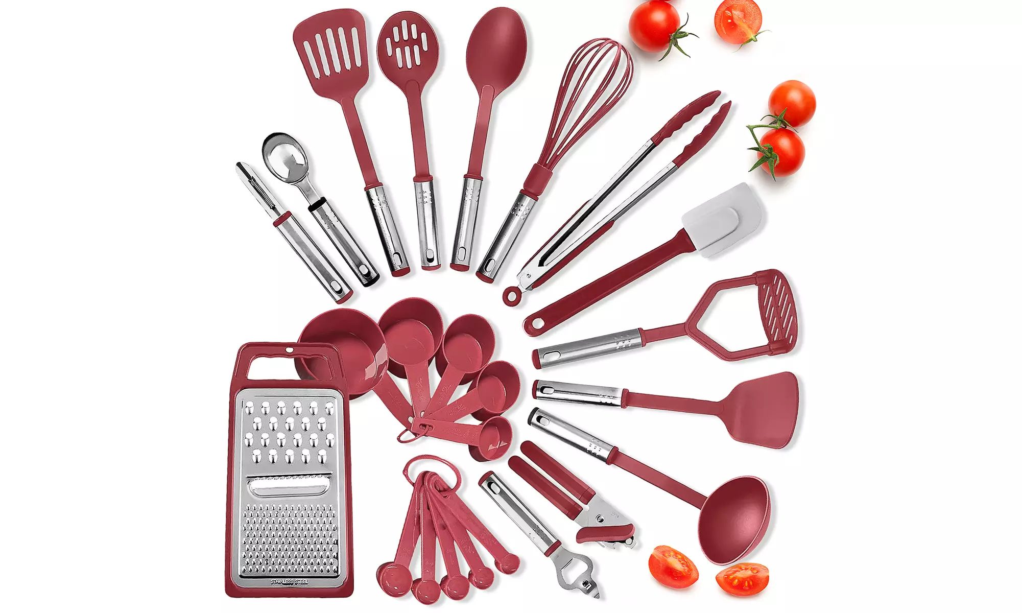 JoyTable Kitchen 39 PC Full Bakeware Set & Utensil Set - Pans, Gadgets, Utensils