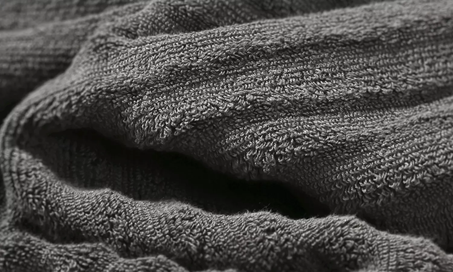Bibb Home 4 Pack Ribbed Egyptian Cotton Bath Towel Set