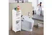3-Tier White Locker Organizer Bathroom Storage Cabinet  - Second Medium