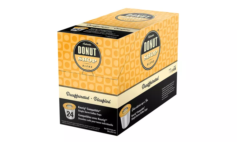 Authentic Donut Shop Blend Decaf Coffee Single Serve Cups 48 or 96 Count - Second Medium
