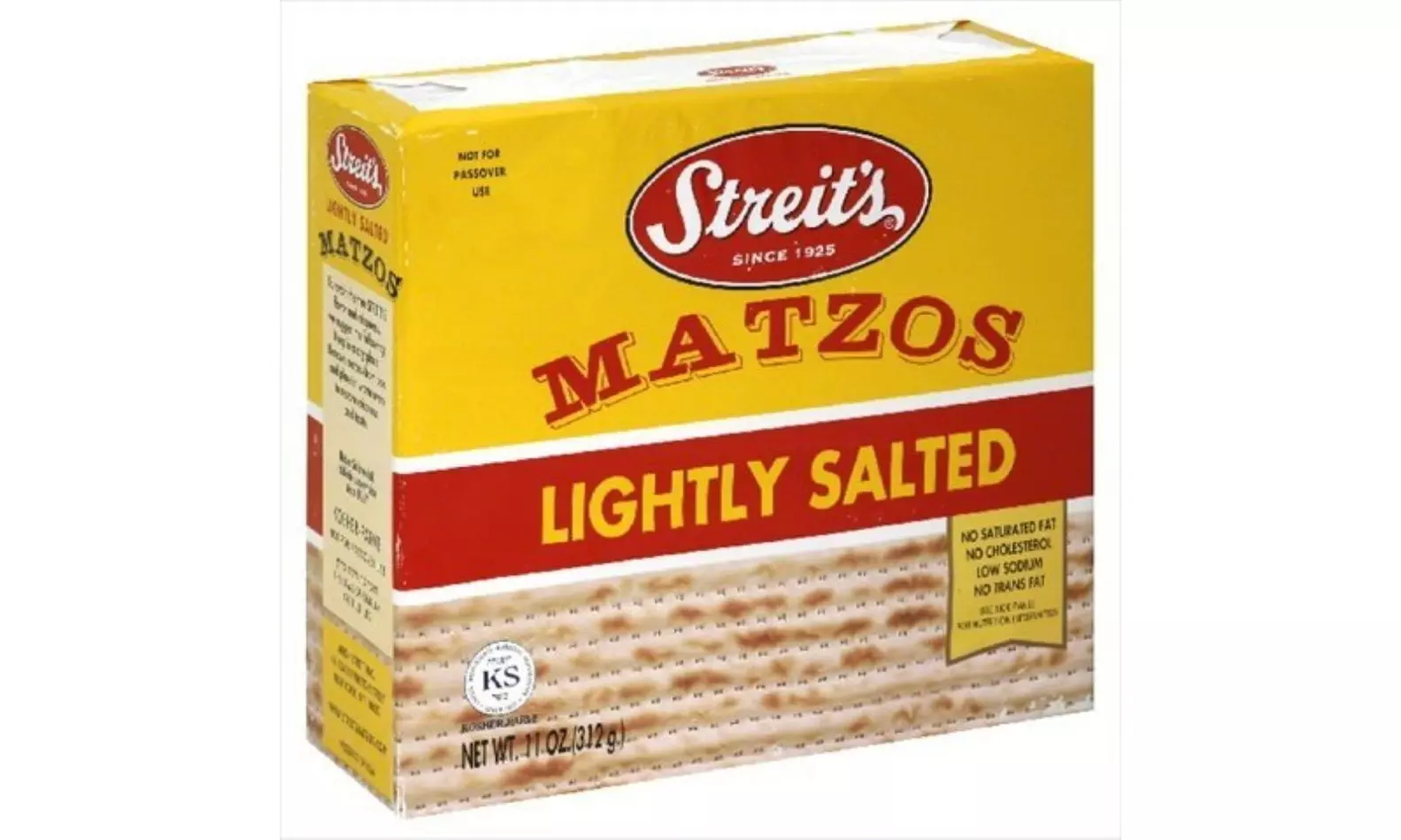 STREITS MATZO LIGHTLY SALTED-11 OZ -Pack of 12 - Second Medium