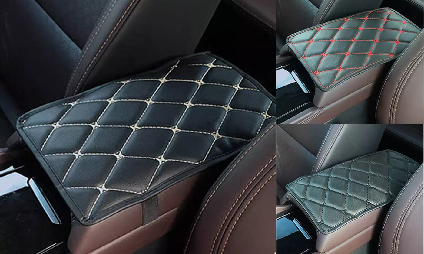 Auto Armrest Pad Cover Center Console Box PU Leather Cushion Mat Car Accessories