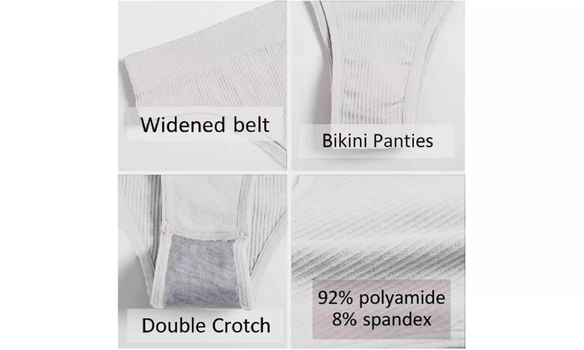 Talmont Seamless Ribbed Bra and Panty Set Soft Stretchy Lounge Lingerie