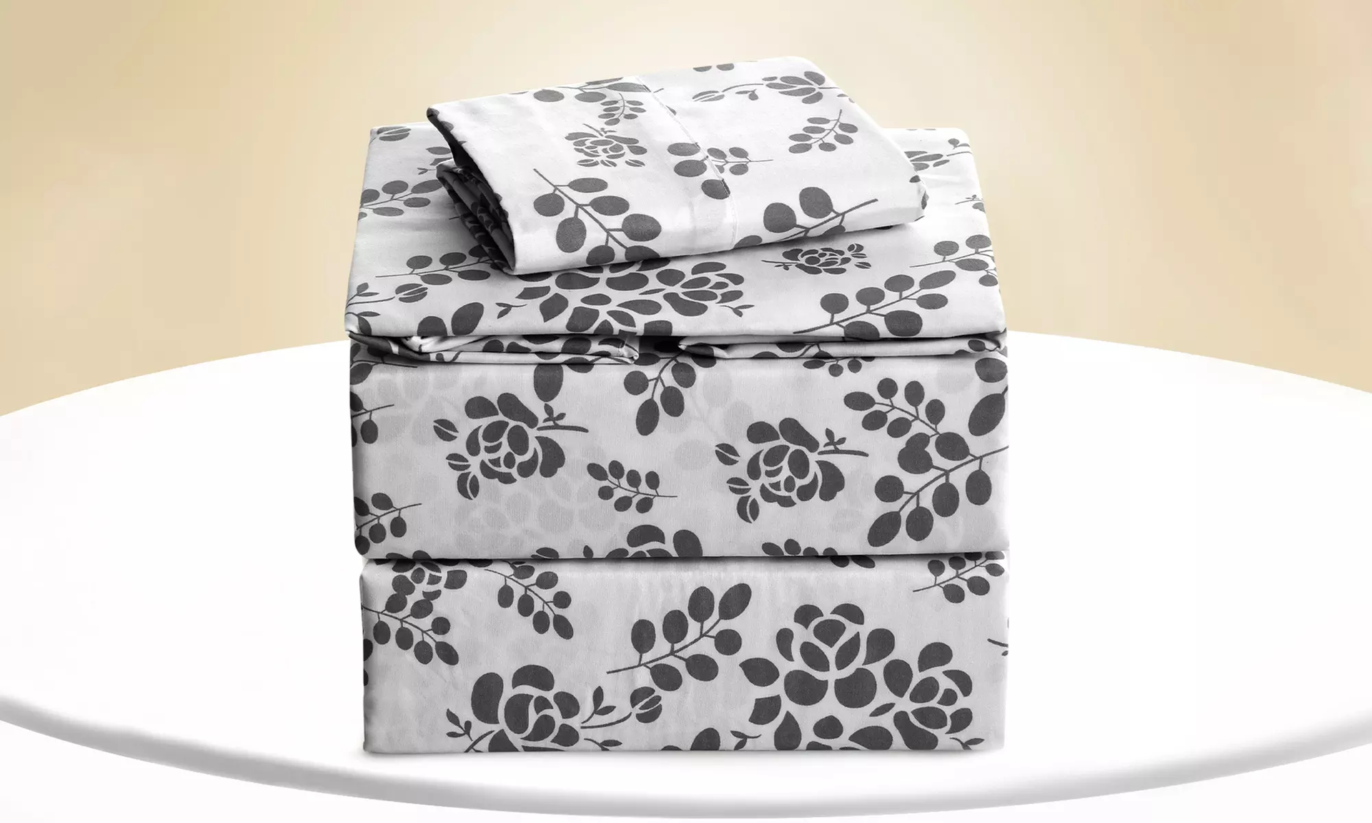 6 Piece Floral Sheet Set Premium Ultra Soft Microfiber Bedding by Lux Decor
