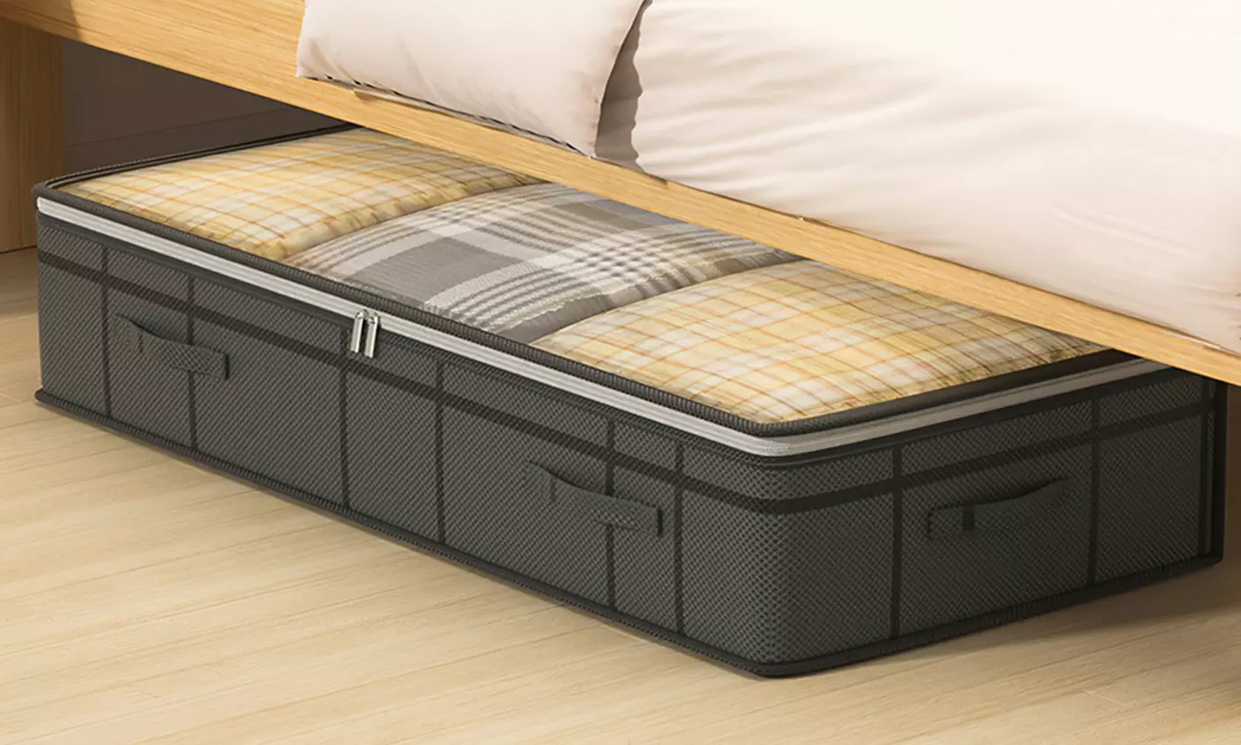 Under Bed Storage Bags Zipper Organizer for Clothes Bedding Blanket 52L 90L 125L