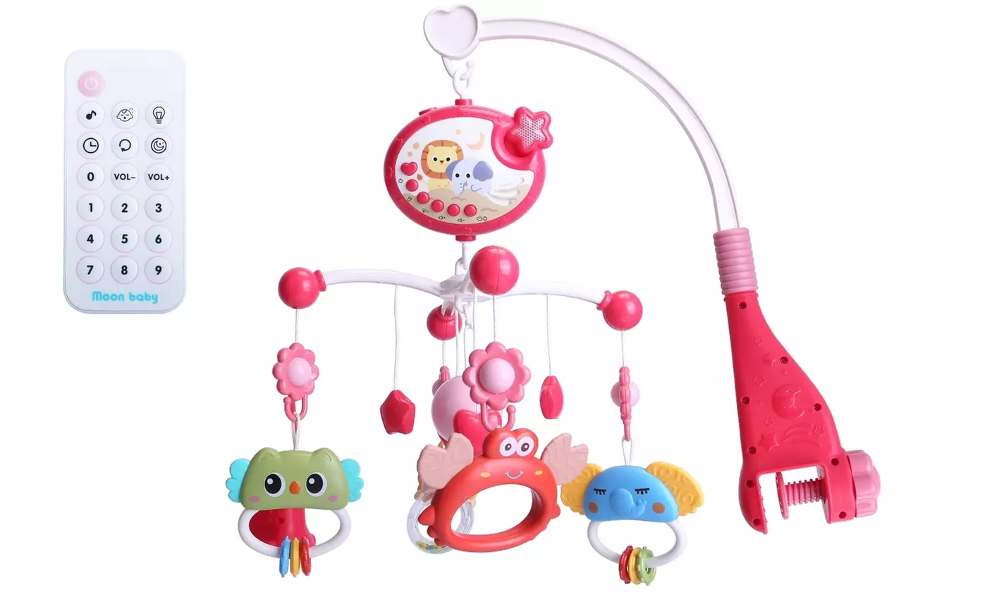  BabyLuv Rotating Musical Star Projector Rattle & Crib Mobile for Soothing Sleep