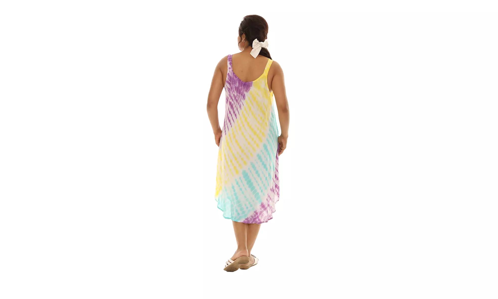 Brush Paint Skinny Strap Sleeveless Dress