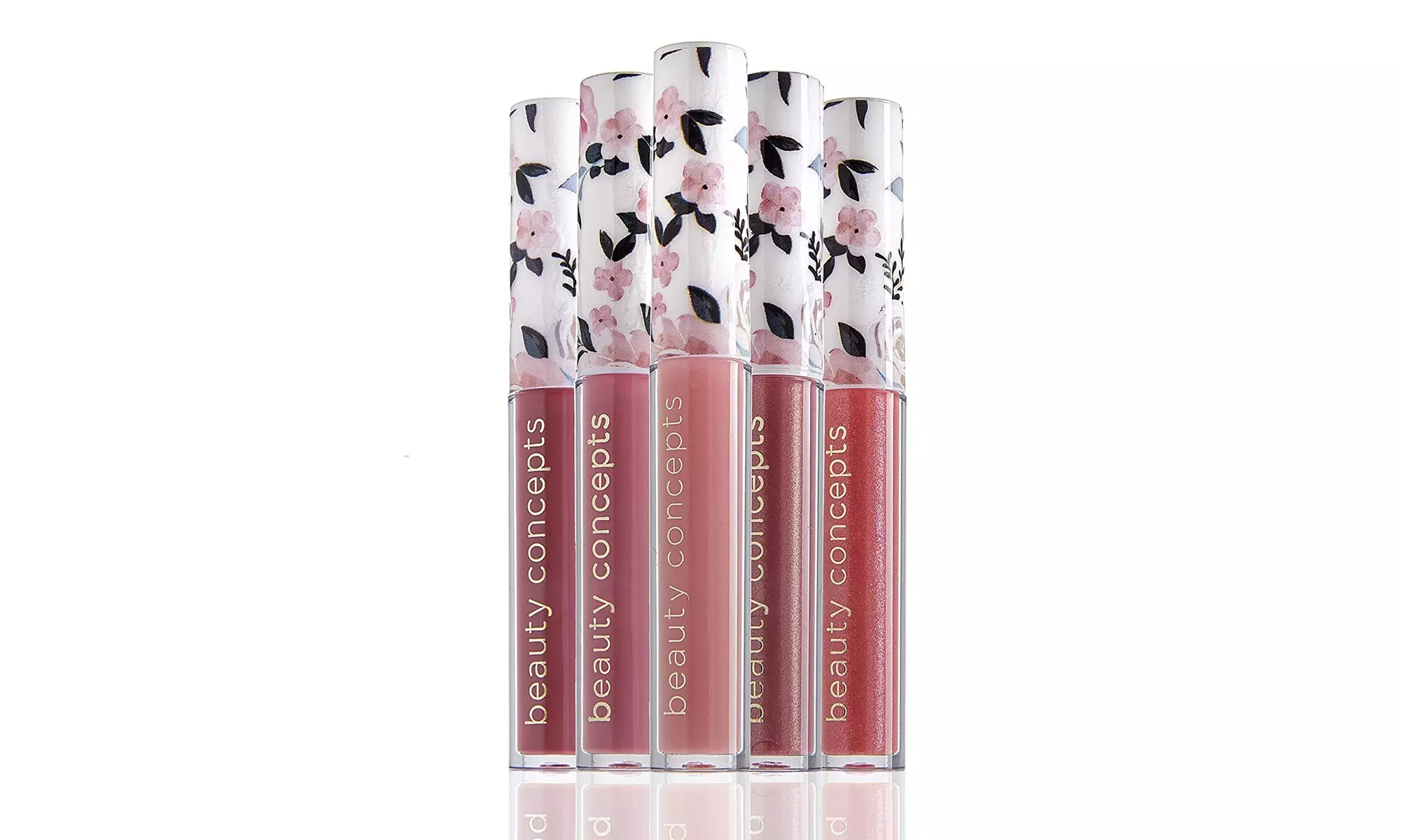 Beauty Concepts Lip Gloss Collection- 5 Piece Lip Gloss Set in Pink Colors - Primary Image