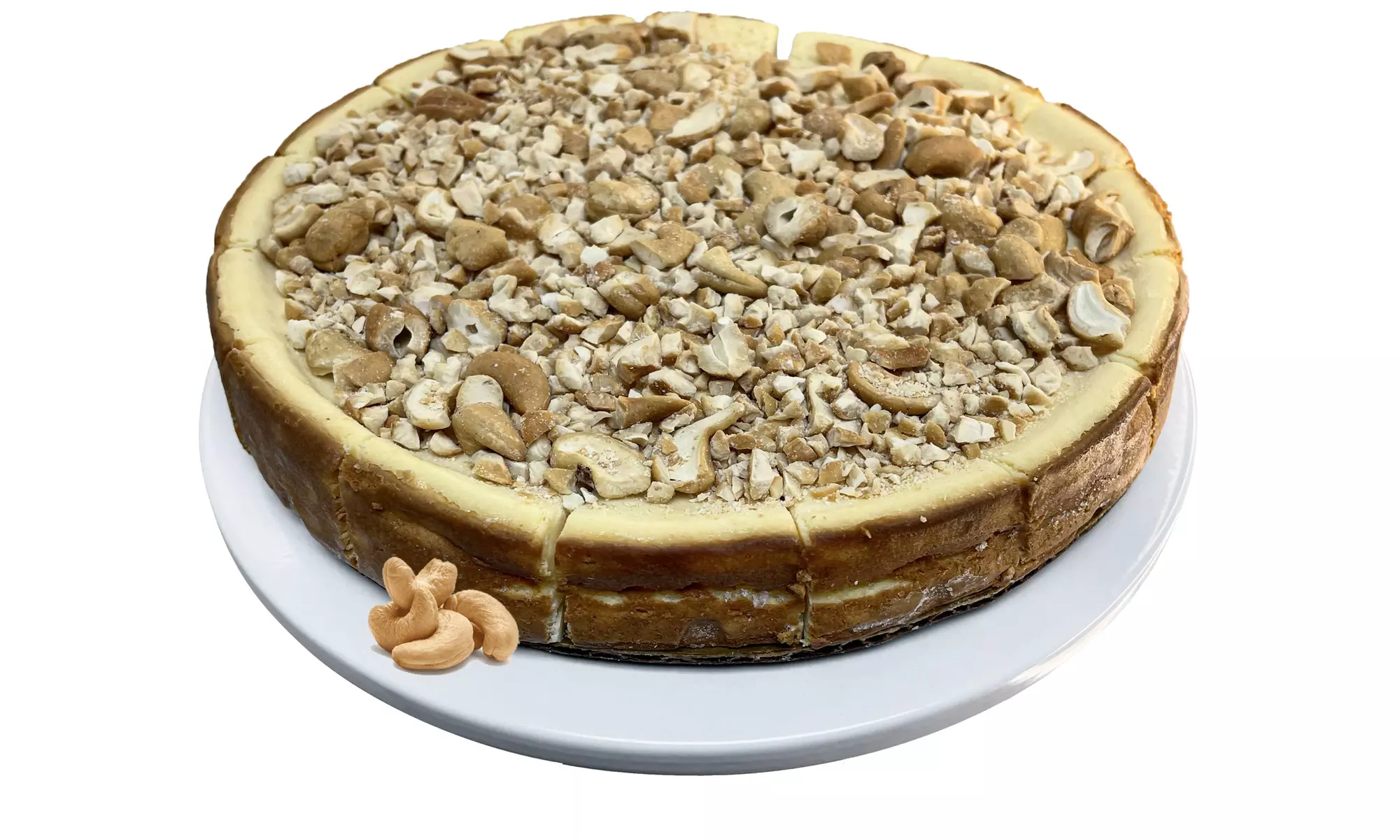 Delicious-Decadent Sugar Free Roasted Cashew Cheesecake 9" & Greeting Card 2 lbs - Primary Image