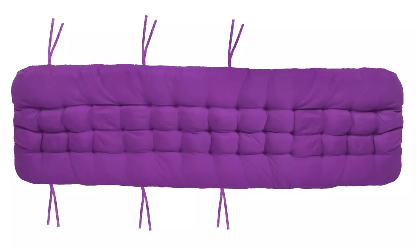 NewHome Outdoor Chaise Lounge Chair Cushion with Thick Padding and Ties