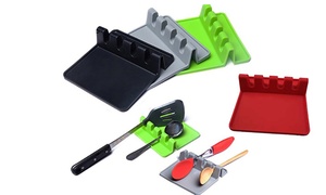 Silicone Spoon Rest with Drip Pad-Comes In 4 Colors