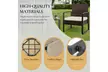 3 Piece Patio Furniture Set Wicker Rattan Outdoor Patio Conversation - Second Medium