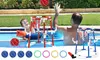 CoolWorld Floating Pool Basketball Hoop Toy Set with 4 Balls and Water Rings