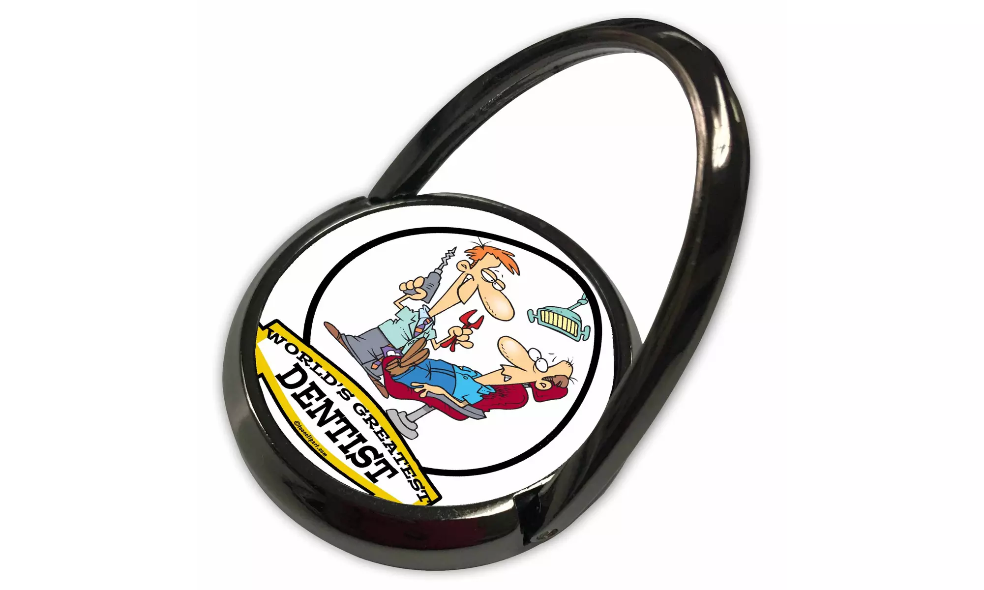  Phone Ring - Funny Worlds Greatest Dentist Cartoon - 1.5 by 1.5-inch  - Primary Image