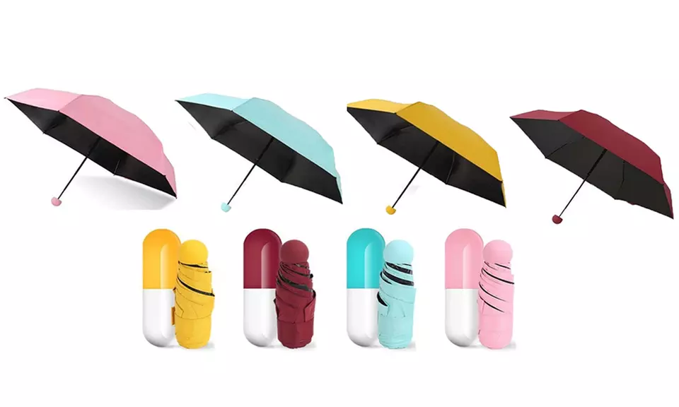 Mini Capsule Umbrella and Case - Primary Image