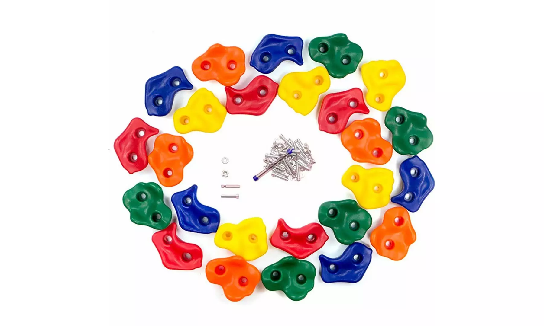 25 Rock Climbing Holds Large Rock Wall Grips for Indoor and Outdoor Play Set - Primary Image