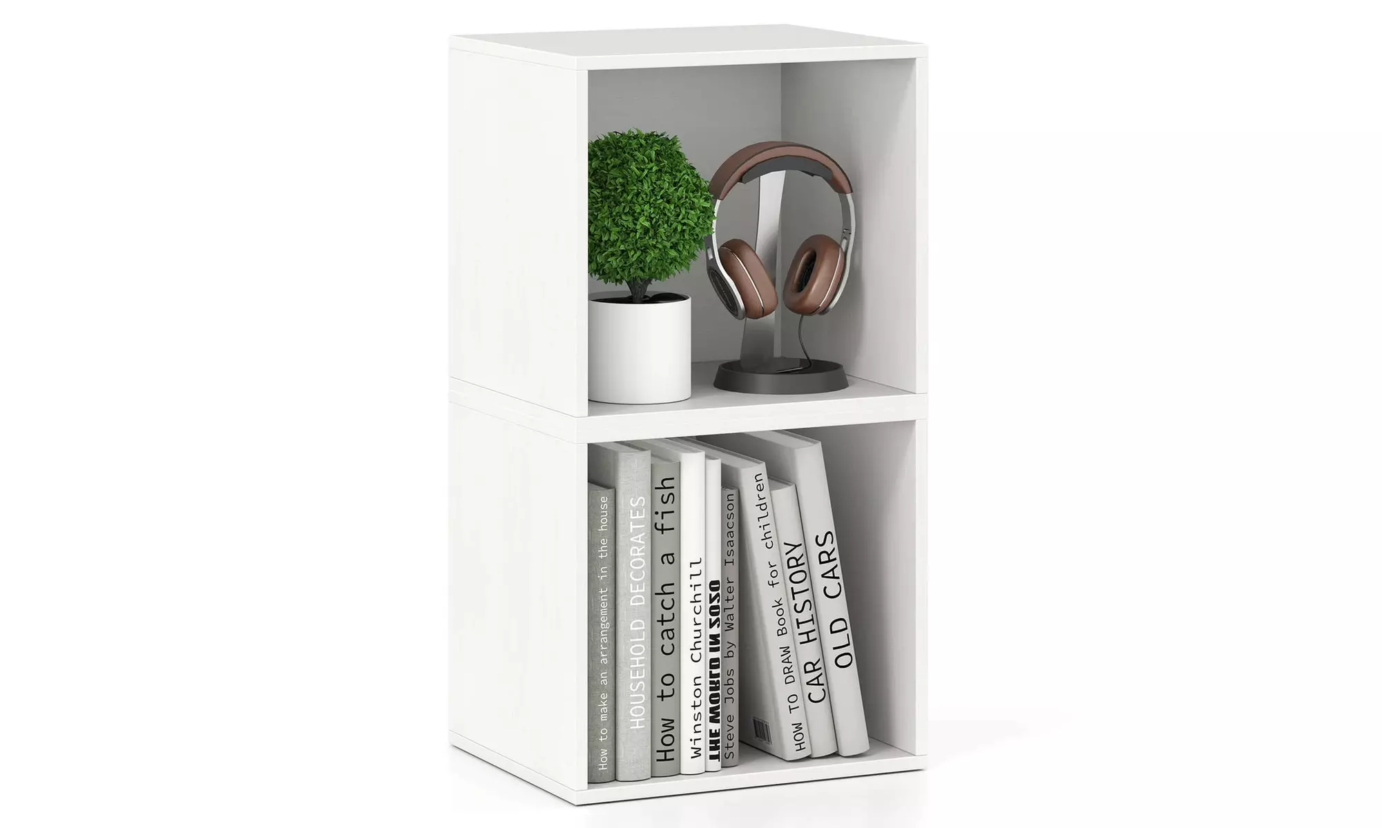 Costway Cube Storage Organizer Stackable Open Book Shelf for Small Space Storage