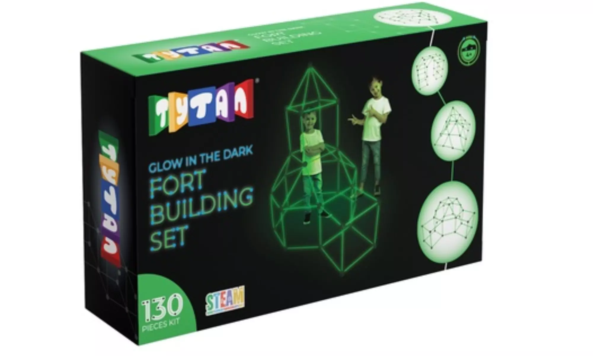 Tytan Glow In The Dark Fort Building Set - 130 Pieces - Primary Image