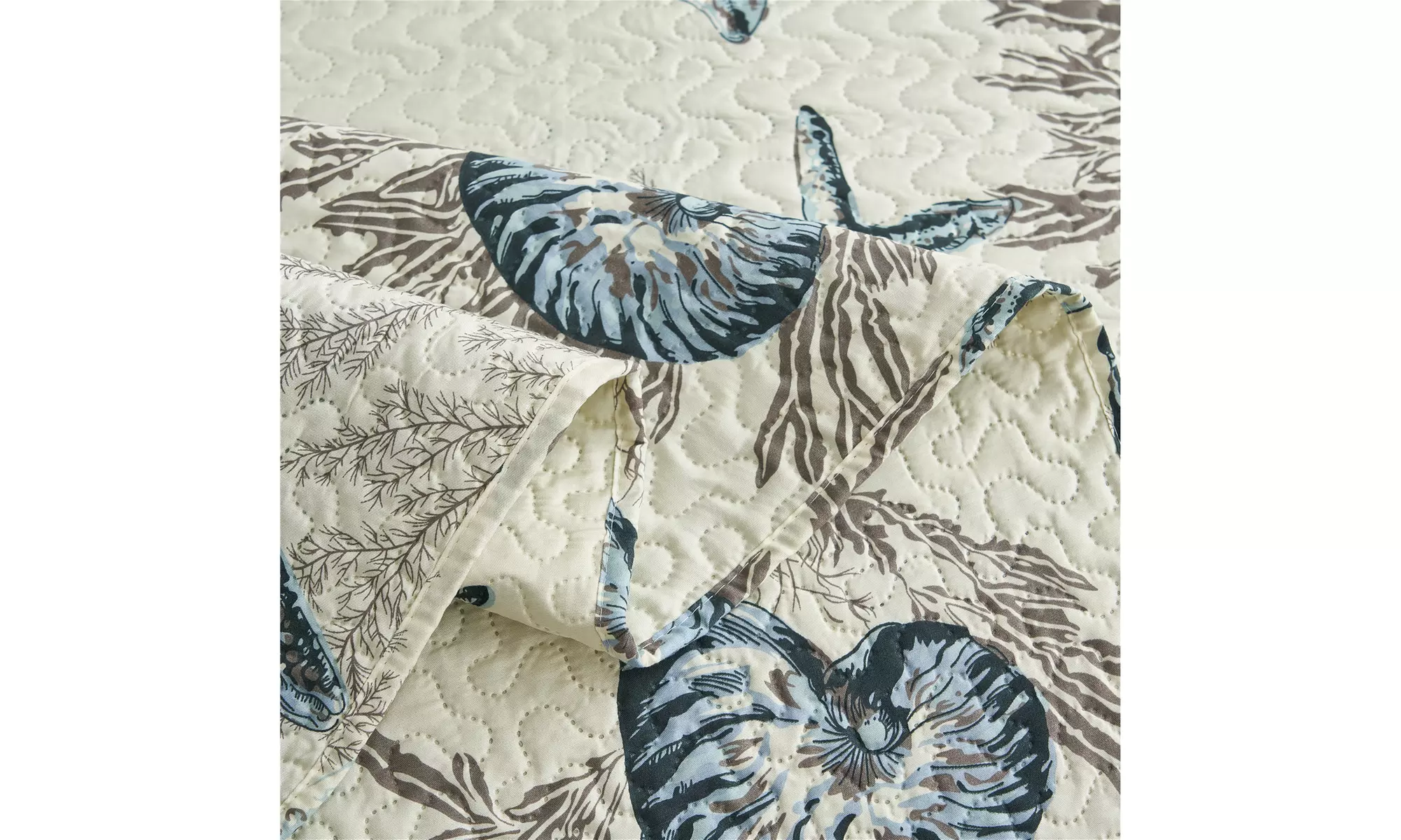 JML 3-Piece Reversible Quilt Set,Home Collection Printed Bedspread With 2 Shams