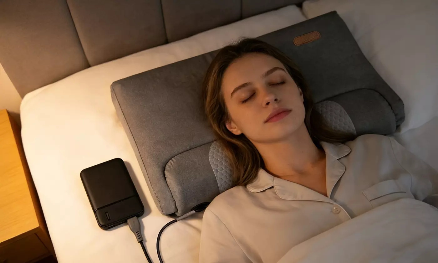 Massage Heated Neck & Lumbar Support Pillow Set