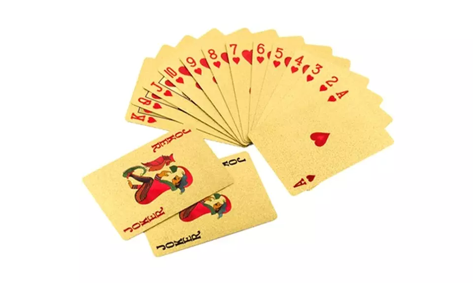 24K Gold Plated Playing Cards - Primary Image