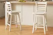 Costway 24.5" Counter Height Bar Chairs Swivel Bar Stools with Hollow Backrest - Second Medium