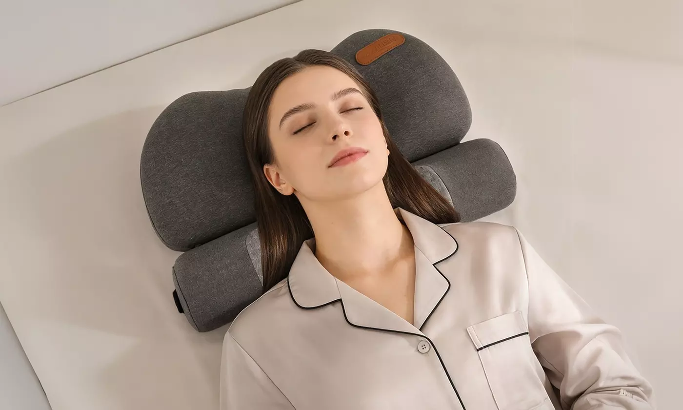 Massage Heated Neck & Lumbar Support Pillow Set