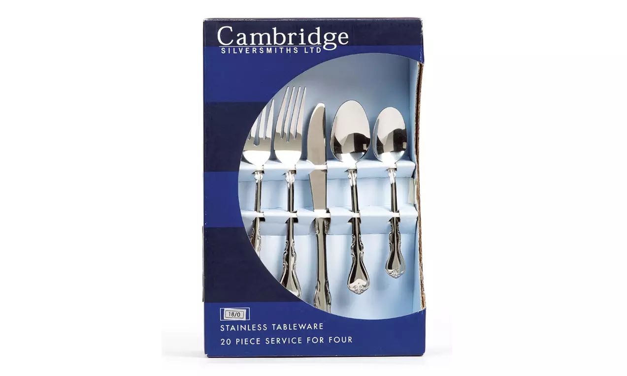 Cambridge Silversmiths 30920PSGM12 Jessica Flatware Set, Mirror, 20 Pi - Second Medium