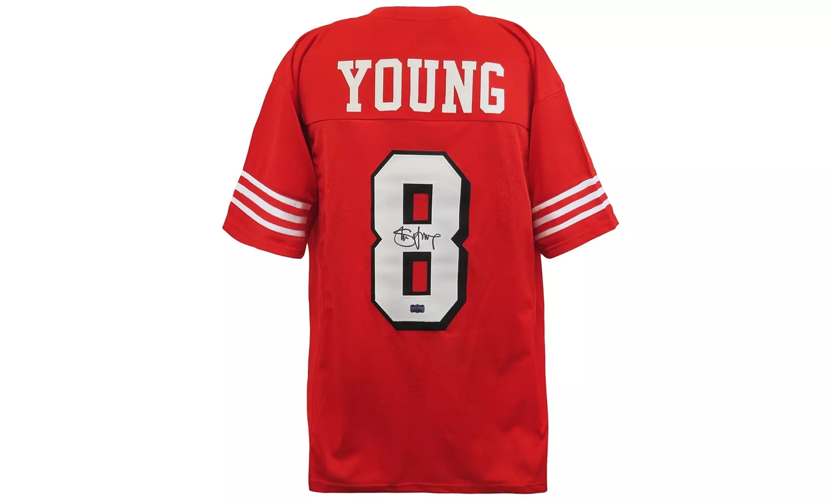 Steve Young Signed Red Throwback Custom Football Jersey - Primary Image
