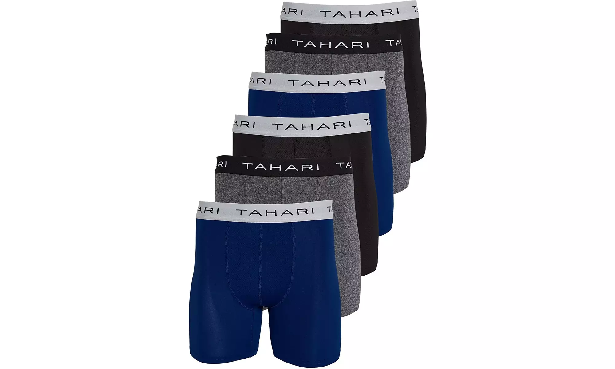 TAHARI Men's Boxer Briefs- Performance or Cotton Stretch Premium (6-Pack)
