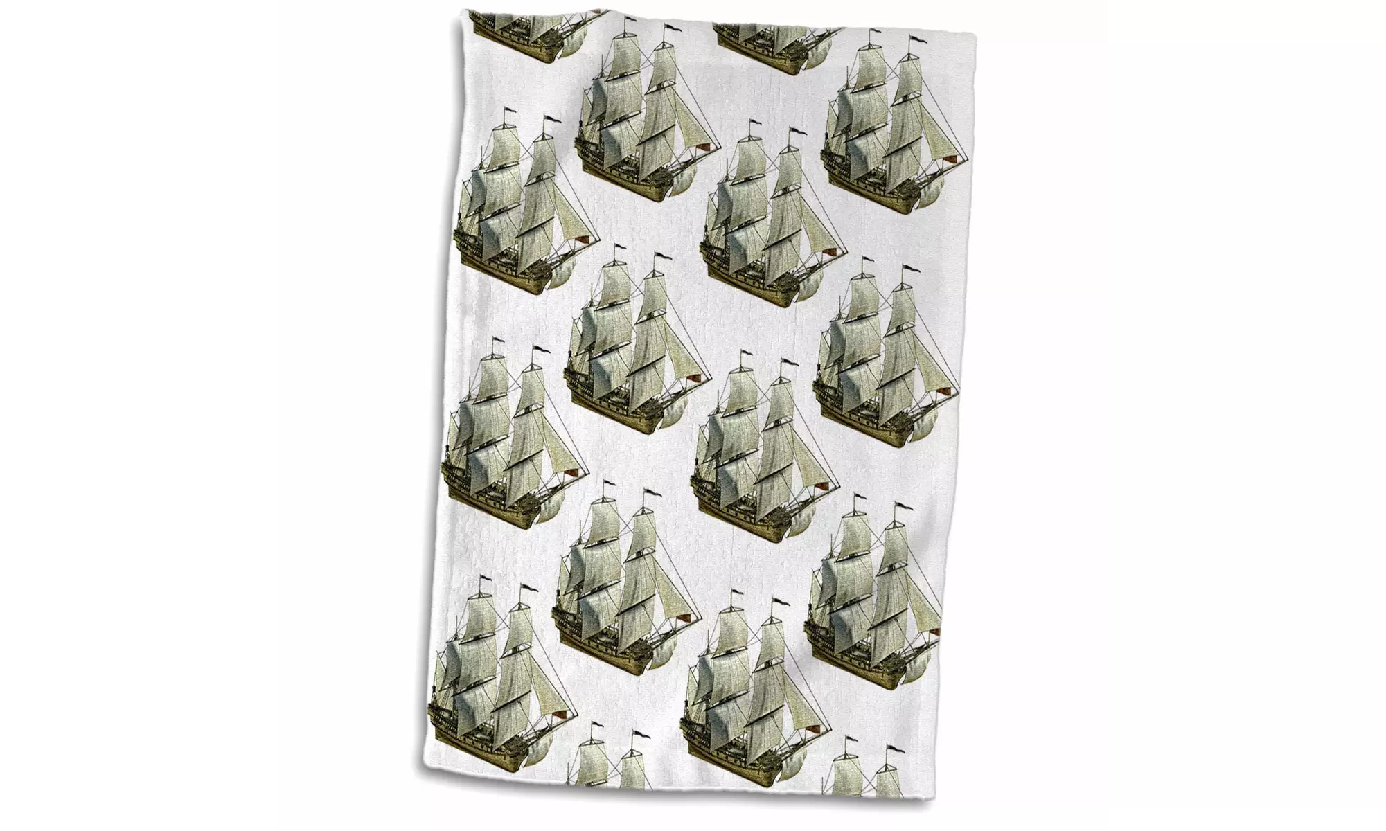 Towel - Sailing Ships with Sail Pattern - 15 by 22-inches  - Primary Image