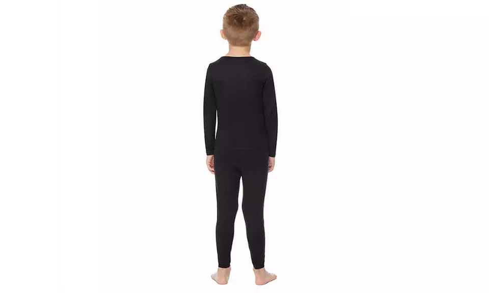  Kid's Heat Base Layer Set Anti Odor Long Tee and Pants By 32 Degrees - Unisex - Second Medium