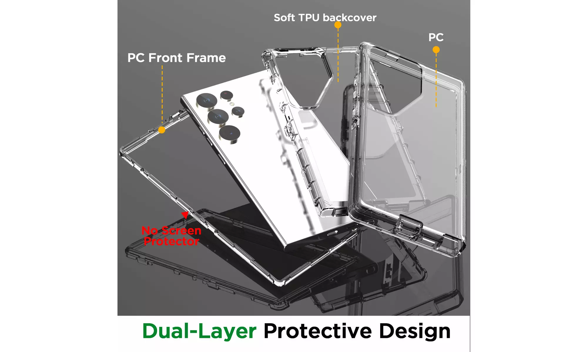 For Samsung Galaxy S24 Ultra/S24 Plus Shockproof Protective 3 Layer Hard Case