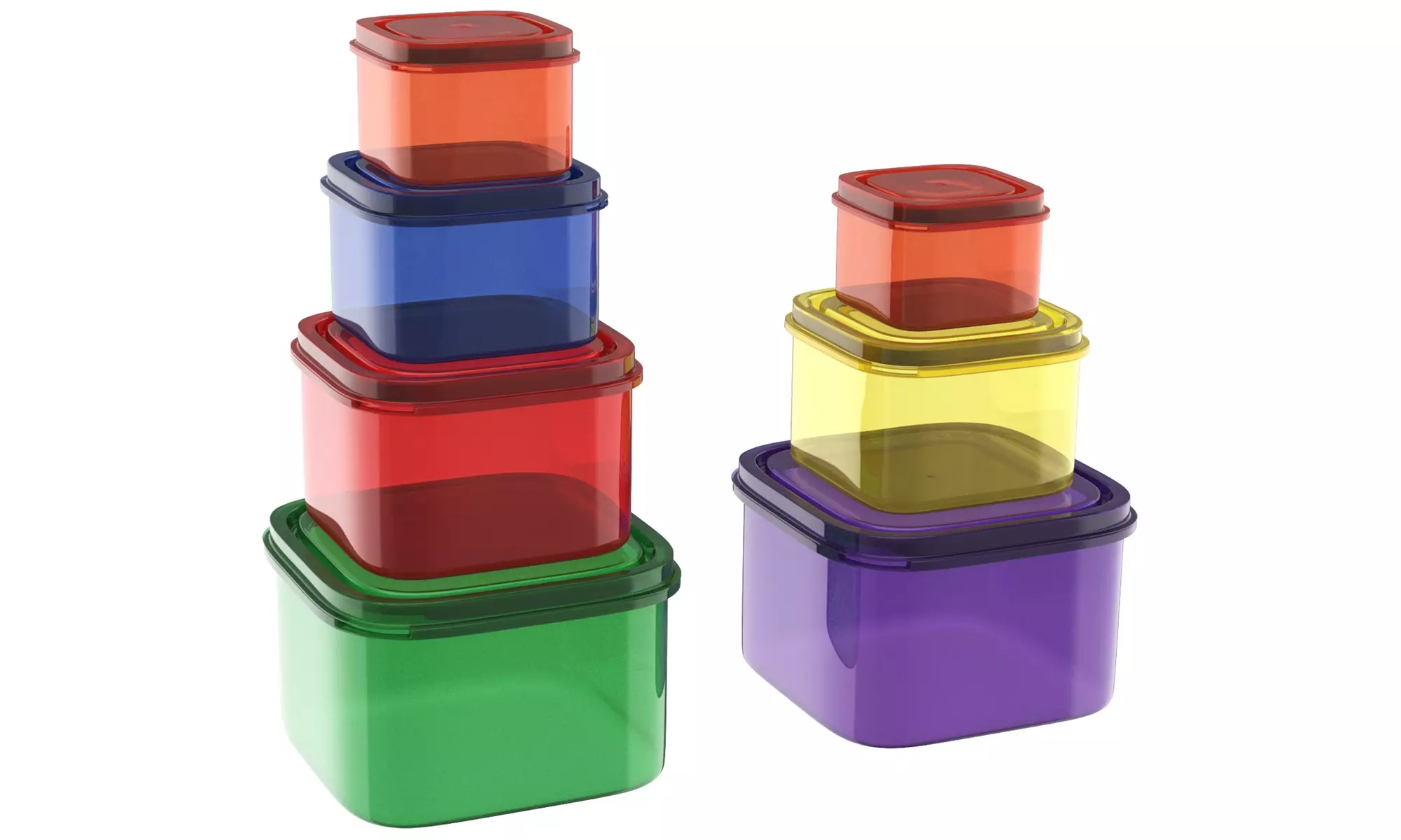 Color Coded Portion Control Containers by Classic Cuisine (7 Piece) - Primary Image